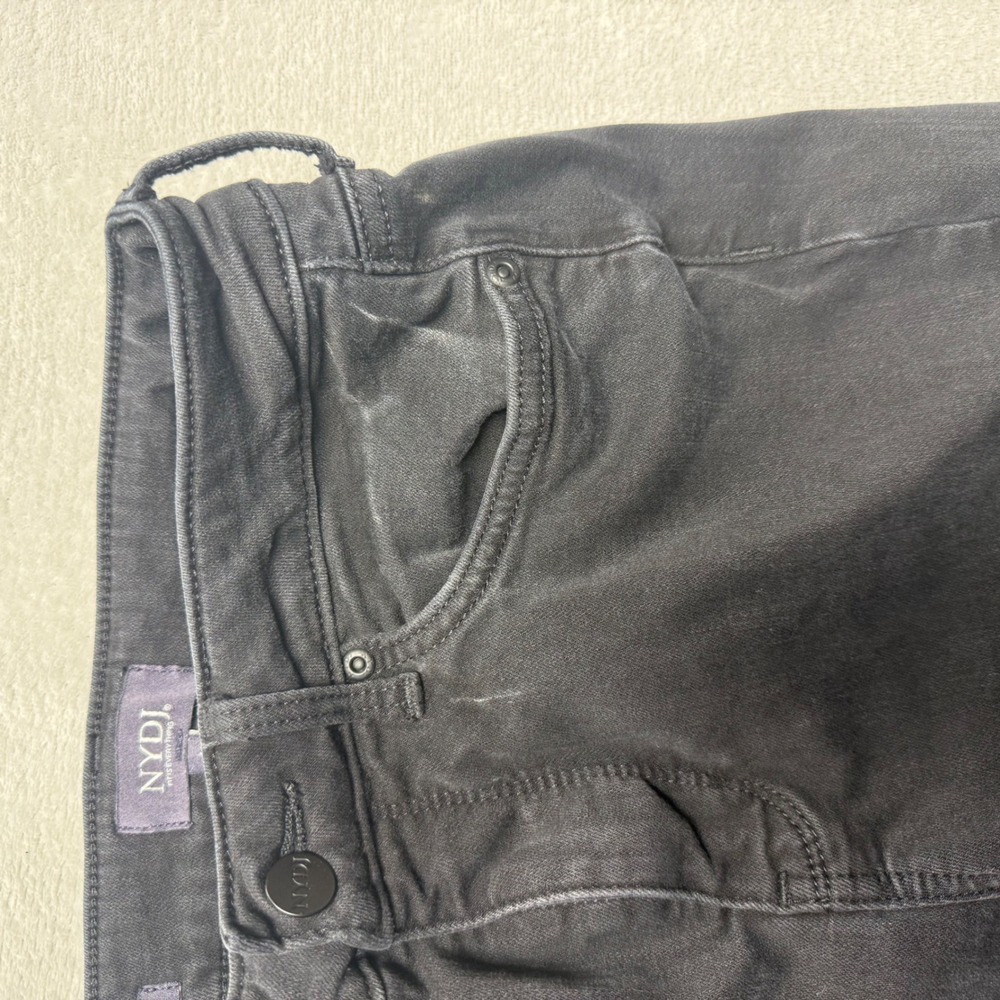 NYDJ Marilyn Straight Leg Jeans Black Lift Tuck Sure Stretch Denim Size 6 - Picture 4 of 12